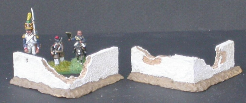 MUR24 2 murs bas d'angle méditérranéens ruinés