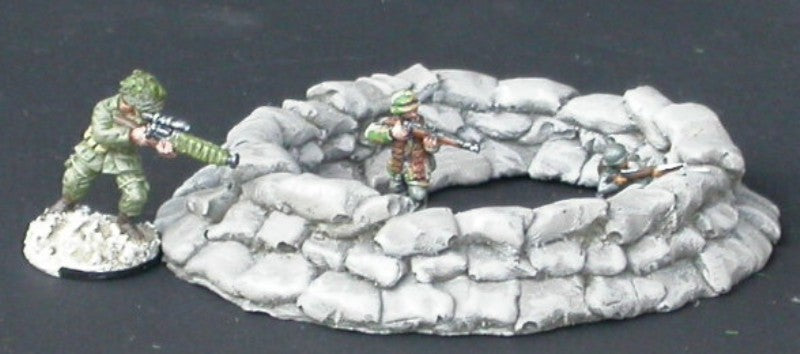 B4 Position circulaire de sacs de sable