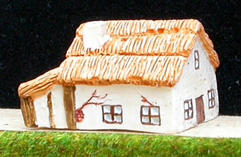 M3 Maison médiévale avec appentis et toit de chaume