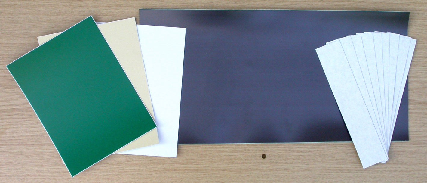 10 aimants fins autocollants (4cm x 20cm)